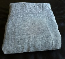 Brooklinen Washed Linen Duvet Cover Quee/Full Charcoal Chambray Ret. $369 #535