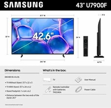 Samsung U7900F 43" Crystal UHD 4K Smart LED TV – Black