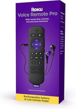 Roku Voice Remote Pro - Rechargeable voice remote with TV controls, lost remote (Open box)