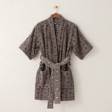 L/XL Ethel Robe Black/White - Opalhouse designed with Jungalow: Cotton