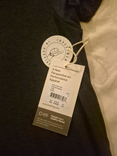 Vuori Strato Tech Polo Men's L Short Sleeve Charcoal Heather Collared Button