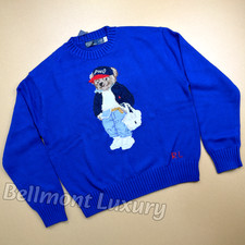 POLO RALPH LAUREN Polo Bear Blue Knit Sweater Men's Size XL NWT Luxury