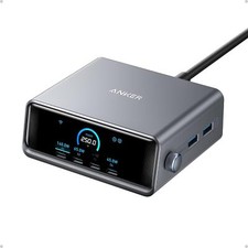 Anker 250W GaN Prime USB-C Charger Station 6-Port Smart Control Dial LCD Display (Certified - Refurbished)