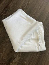 BOLL AND BRANCH 100% Cotton White Queen Flat Sheet Gently Used