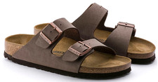 Birkenstock Arizona Birko-Flor Birkibuc Women Sandals Mocha Double Breasted37-45