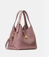 KATE SPADE NY Deco pebbled leather small tote crossbody bag + Dust bag DUSK ROSE