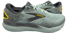 Brooks Men's Ghost 16 Lace Up Athletic Running Shoes Steel Blue/Yell Size:9 80X