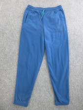 Patagonia Pants Womens M Blue Micro D Fleece Joggers Elastic Waist Hiking Trail