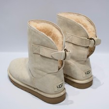 NWOB UGG Australia Remora Ivory Beige Suede Back Buckle Winter Boots Women Sz. 7 (New without box)