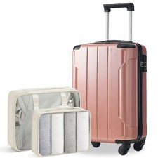 20" Hardshell Carry-On Luggage with 2 Packing Cubes & Spinner Wheels &