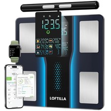 Comprehensive Body Analysis Scale | Syncs with App, Reads BMI, Fat & Muscle Mass
