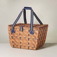 11"x16" Woven Picnic Basket Light Brown - Hearth & Hand with Magnolia
