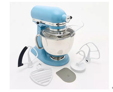 KitchenAid 5-qt Artisan Stand Mixer w/ Pastry Beater and Flex Edge - Blue Velvet