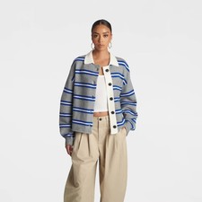 KBB by KAHLANA Women's Striped 'The School Boy Cardigan Sweater' (New without tags)