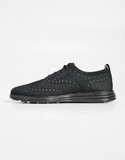 Cole Haan Original Grand Stitchlite Wingtip Mens Sz 10.5 Black Shoes C28443 -NEW