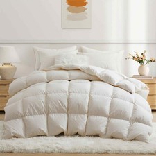 Puredown Extra Warm 90% Down Comforter 800 Fill Power Organic Cotton Cover