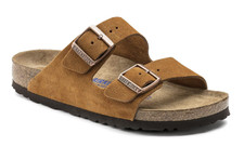 Birkenstock Arizona Soft Footbed Suede Leather Unisex Mink Sandals EU 37-45
