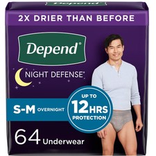 Depend Night Defense Incontinence Disposable Underwear for Men - Overnight (Open box)