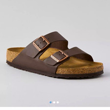 Birkenstock Arizona BS Habana Brown Leather Soft Footbed Sandals EU 44 US 11