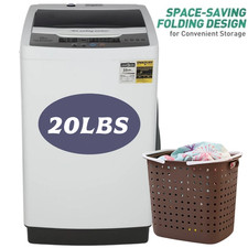 20/15.6lbs Full Automatic Washing Machine Compact Laundry Washer +Drain Pump