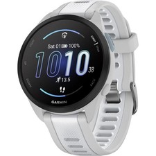 Garmin Forerunner 165 Smart Sport Watch, Mist Gray + Whitestone