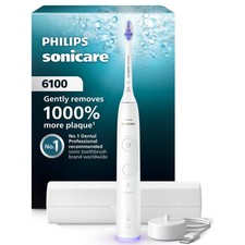 Philips Sonicare 6100 Rechargeable Electric Toothbrush with Brush Head - White (Open box)