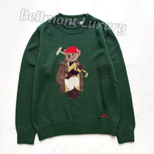 POLO RALPH LAUREN Polo Bear Golf Knit Crewneck Sweater Men’s Green Size S NWT