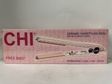 CHI Pink Flat Iron Hair Straightener 1" Ceramic Plates Breast Cancer - No Bag