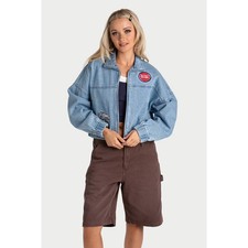 NBA Detroit Pistons Denim Cropped Jacket - M (New without tags)