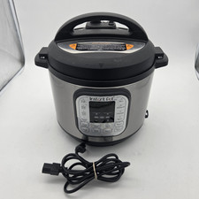 Instant Pot DUO 7-in-1 6qt Multi-Cooker DUO60V5 Silver/Black EUC - Tested Works