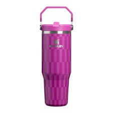 Stanley 30 oz Stainless Steel Ice Flow Flip Straw Tumbler Dark Blossom Tile