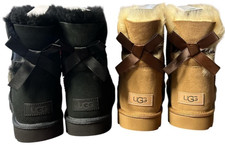NEW!! Ugg Women's Black Bailey Bow II Boots Size 8