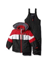 LONDON FOG Big Boy 2-Piece Colorblock Coat & Snow Bib Snowsuit Set
