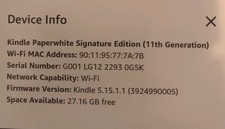 Amazon Kindle Paperwhite Signature Edition 32 GB Wi-Fi 6.8'' eBook - Black (Open box)