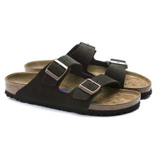 BIRKENSTOCK Arizona Soft Footbed Suede Leather Mocha Men's and Women's Sandals