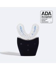 Autobrush Mens Black Sonic Pro Electric Toothbrush U-Shaped Full Mouth - NEW