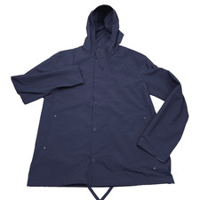 Barbour Quay Showerproof Jacket Mens Medium Navy Blue Hooded Tartan Plaid