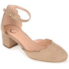 Journee Collection Women Edna Wide Width Round Toe Low Block Heel Pumps (New without box)