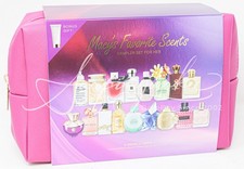Luxury Perfume Fragrance Sampler Vial Gift Set 18 Pc Plush Pink Travel Bag Vials