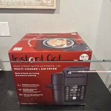 Instant Pot Duo Crisp 6.5 qt Pressure cooker Air fryer New Black (Open box)