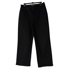 NWT Madewell The Perfect Vintage Wide Leg Womens Black Jeans Denim Size 30