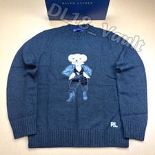 RALPH LAUREN Polo Bear Black Sparkle Knit Crewneck Sweater Men’s Medium Luxury