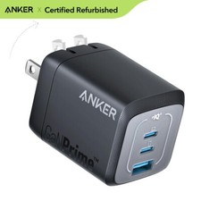 Anker Prime 67W USB C Charger 3Port GaN Wall Charger Fast PPS Charging for Phone (Certified Refurbished)