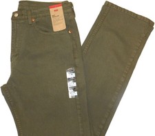 LEVIS 505 Regular Fit Jeans Levis Eco Ease Stretch Straight Leg Olive Green