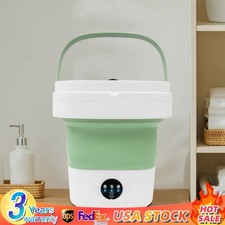 12L Portable Washing Machine, Mini Foldable Washing Machine 110V 36W Green