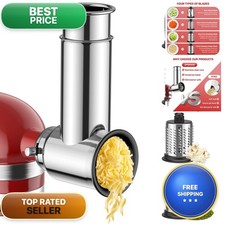 Heiolkako Stainless Steel Slicer Shredder Attachment Kitchenaid Stand Mixer