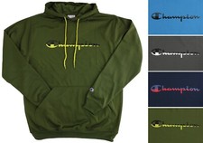 Champion Men's Hoodie Sweatshirt Duo Signature Logo Big & Tall Poly CH7217HDBK