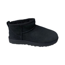 UGG Classic Ultra Mini Black Suede Ankle Boots 1137391 Size Men's 9 / Women's 11