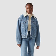 Levi Women Faux Shearling 90s Trucker Jacket - Inner Adventure (New without tags)