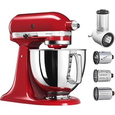 KitchenAid Artisan 5-Quart Tilt-Head Stand Mixer with Slicer/Shredder, Red